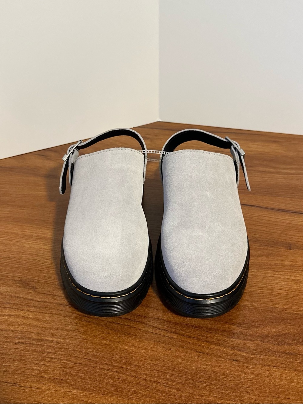 Dr Martens Brookline Suede Mule Mist Grey - Picture 2 of 10